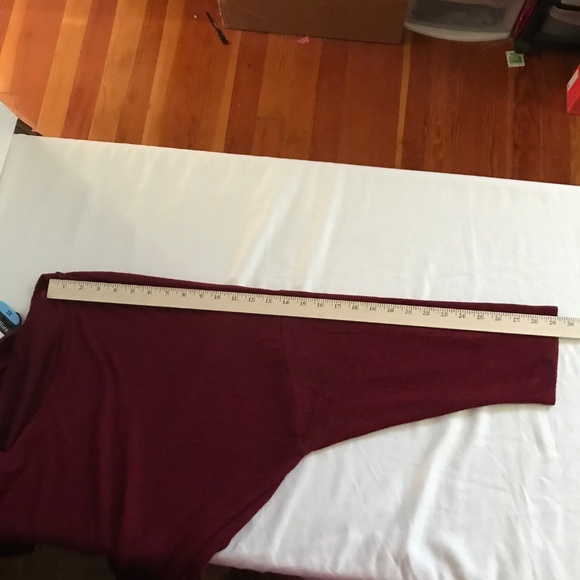 WELL WORN Knit Sweater Long Sleeve V-Neck Burgundy Red Women’s Plus Size 3X NWT - Picture 14 of 15